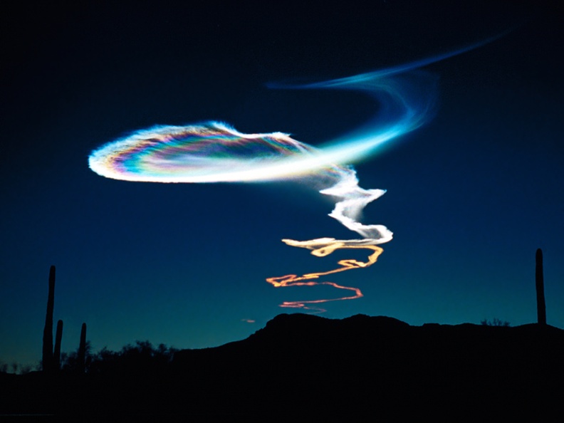 Trail from Launch at White Sands Missile Range, New Mexico